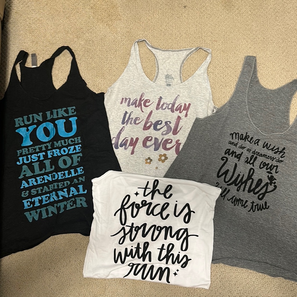 Disney Running Tank Top Shirt Bundle